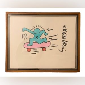 KEITH HARING - Man on Skateboard SIGNED + COA